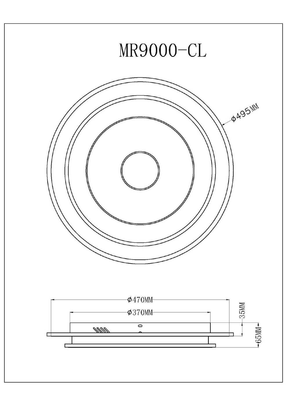Светильник потолочный MyFar Button MR9000-CL