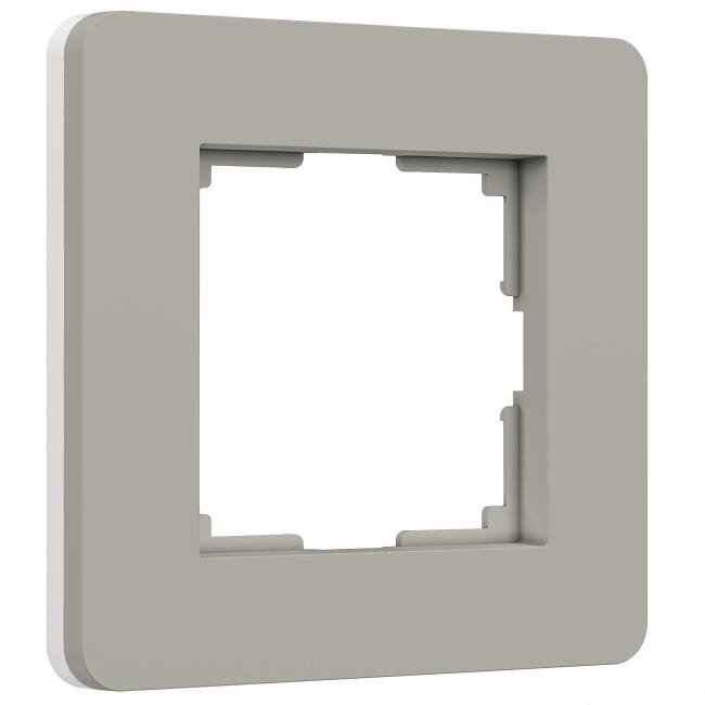 W0013067/ Рамка на 1 пост Split (дымчатый/белый, soft-touch) Рамка Werkel Split дымчатый/белый, soft-touch W0013067/ Рамка на 1 пост Split (дымчатый/белый, soft-touch)