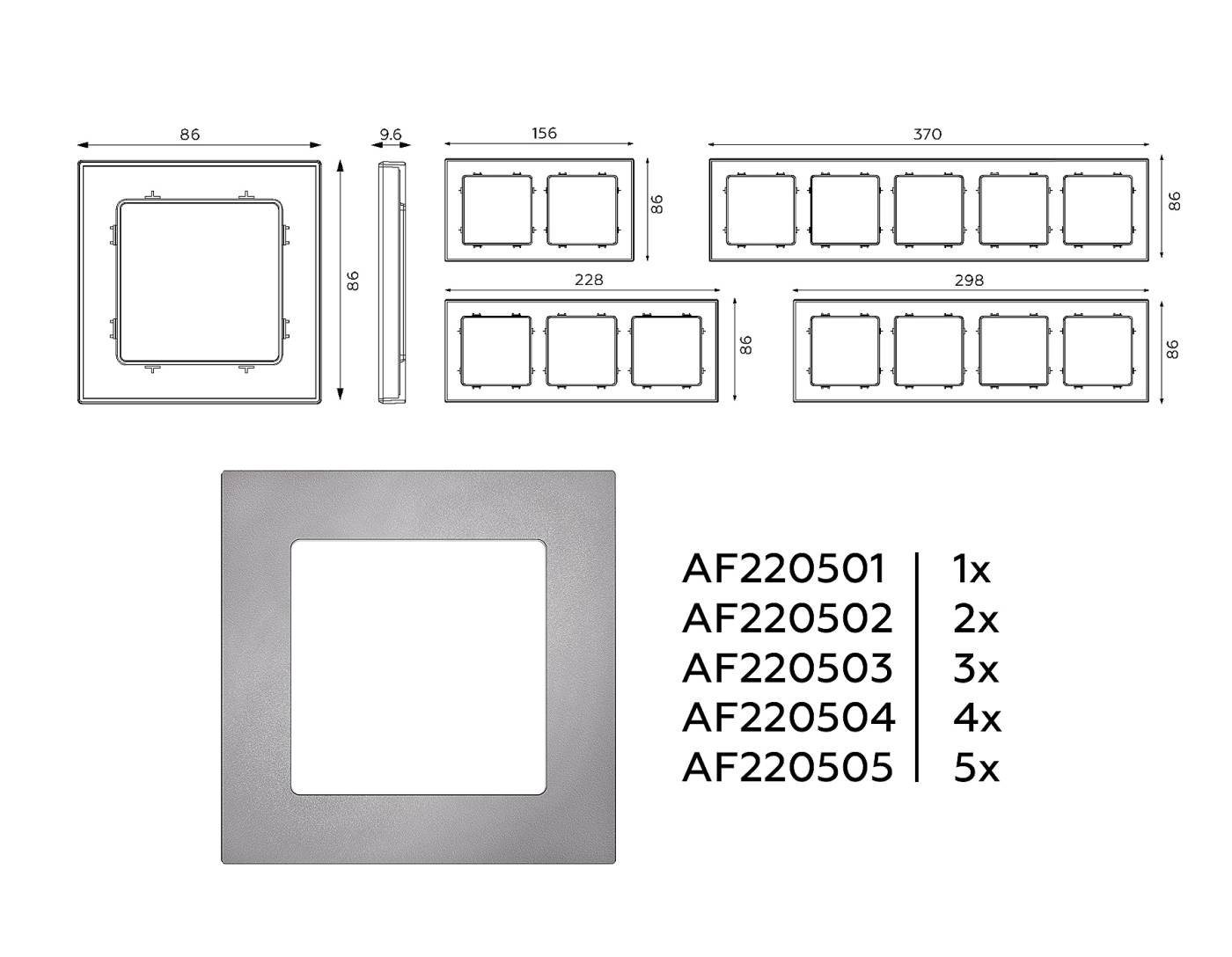 AF220502 Рамка Ambrella Volt Techno AF220502
