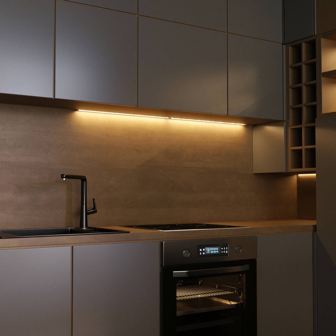 Мебельный светильник Elektrostandard Kit Led Stick LTB75 12W 4000K с выключателем