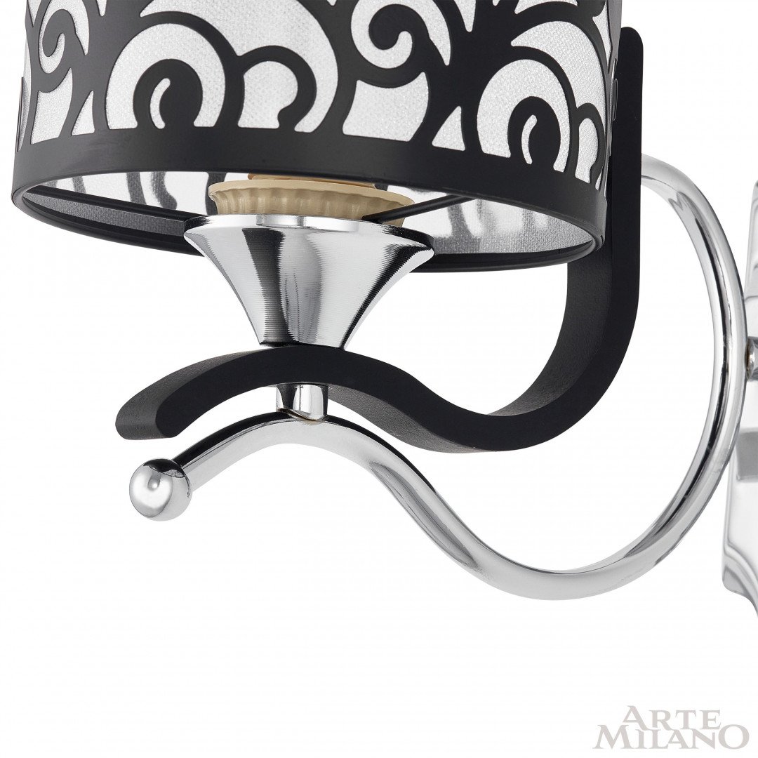 Настенное бра Arte Milano Florentia-4957 304957/1W Bk/Ni