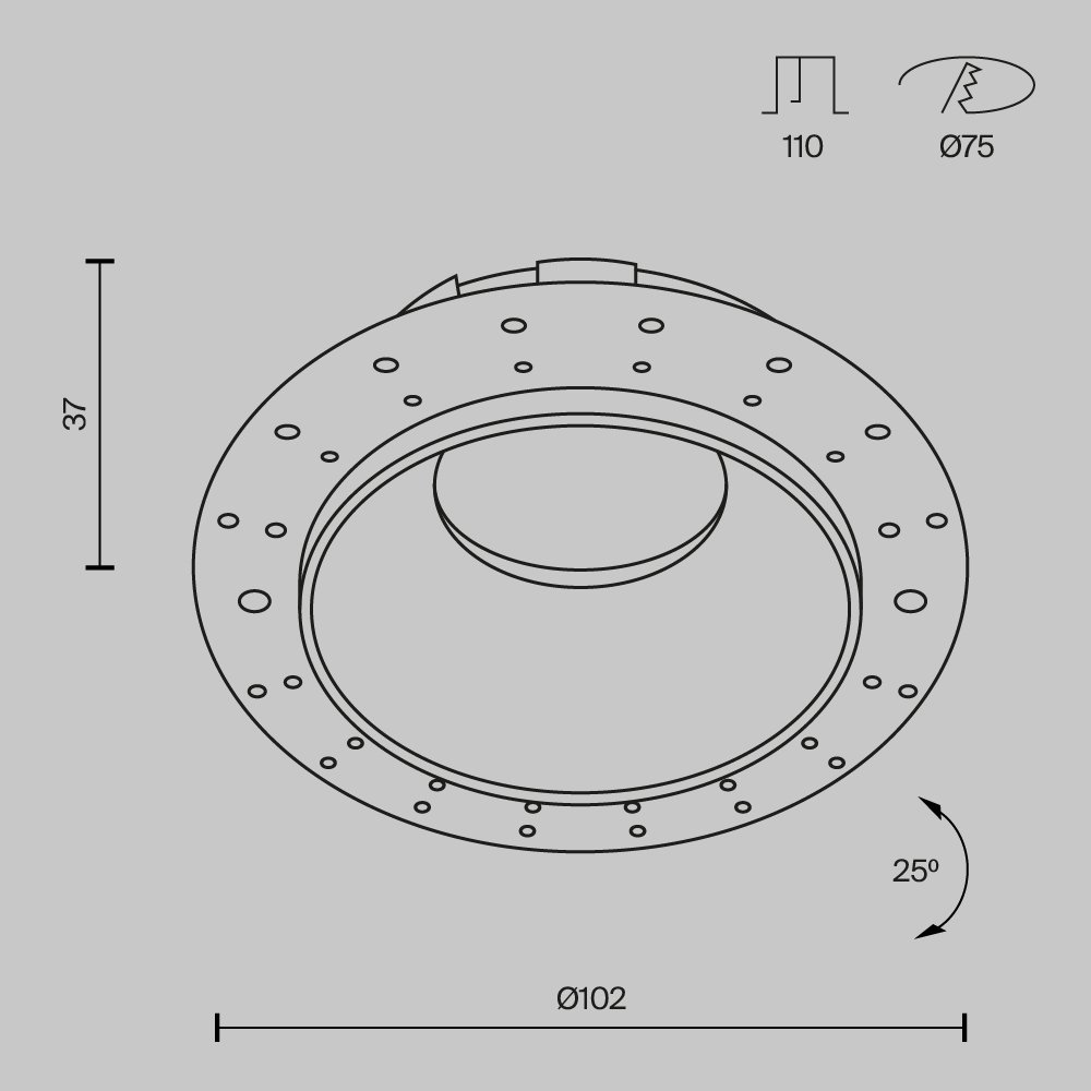 DL051-U-2W Встраиваемый светильник Maytoni Share DL051-U-2W