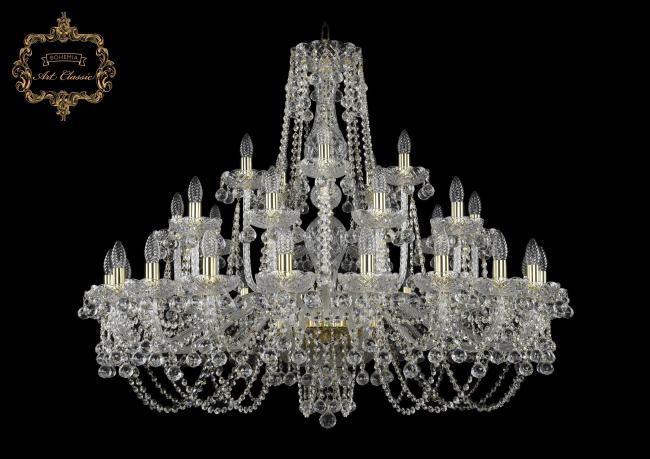Подвесная хрустальная люстра 11.26 Art Classic 11.26.20+10+5.400.Gd.B