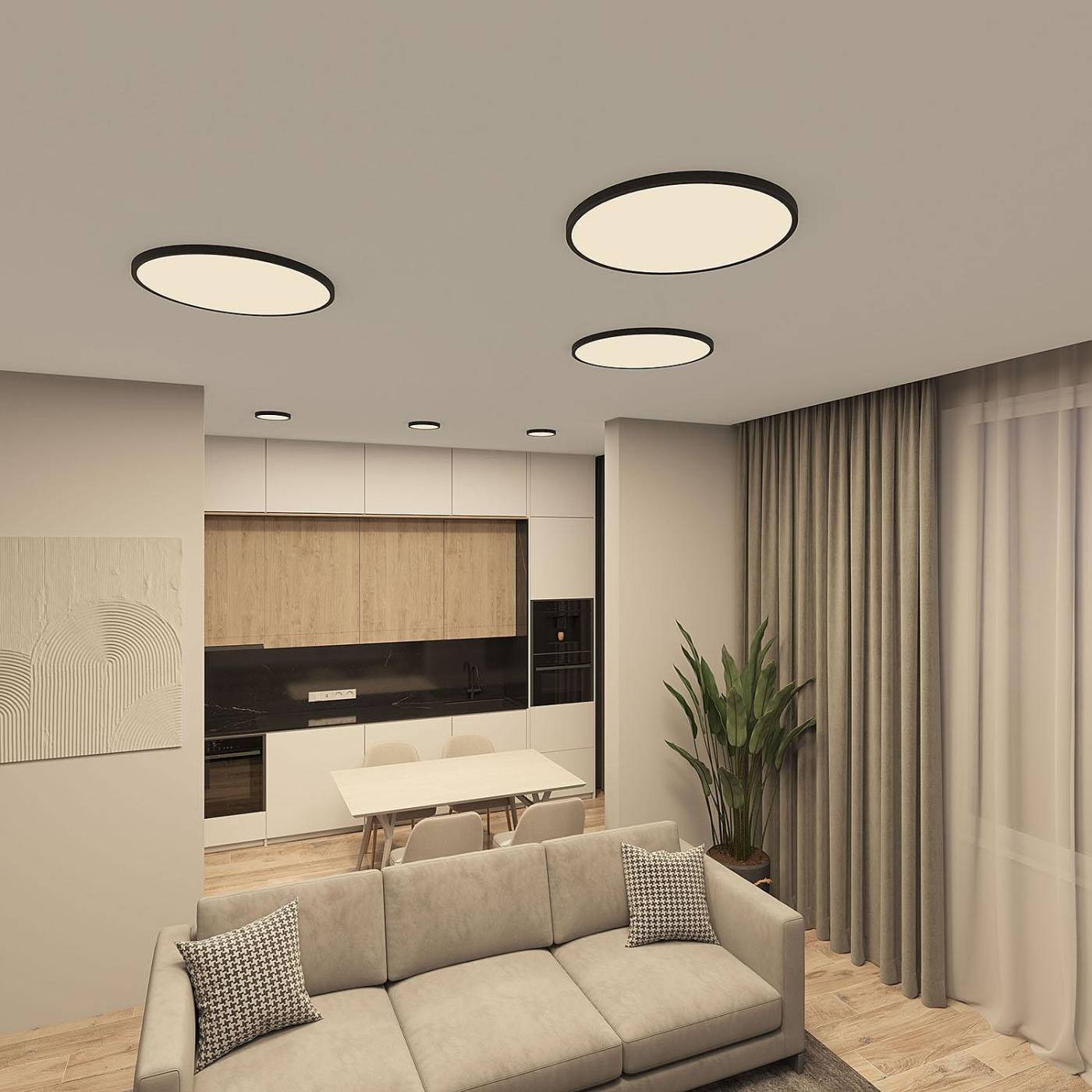 DK6524-BK Светильник потолочный Denkirs Thin DK6524-BK