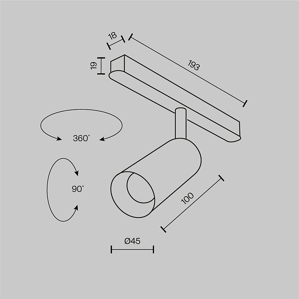 Трековый светильник Maytoni Focus LED Exility TR032-4-5W3K-M-DS-BBS