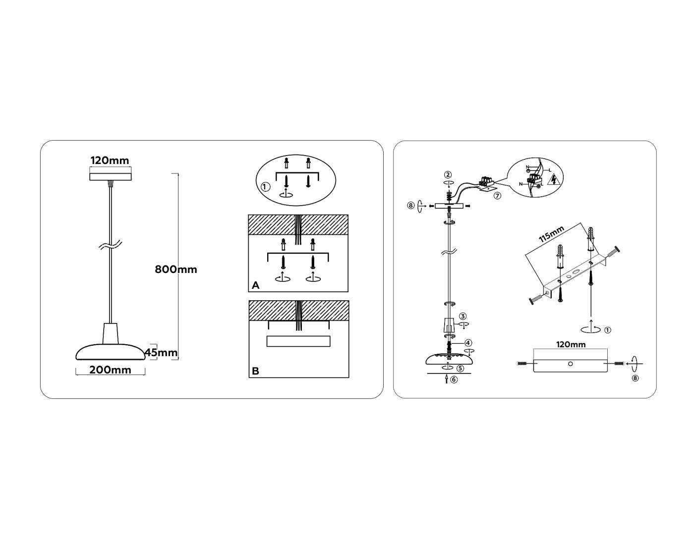 Светильник подвесной Ambrella LineTech FL4838