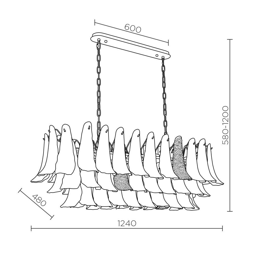 ML.6777.16P GD Подвесная люстра ML Modelux ML.6777.16P GD