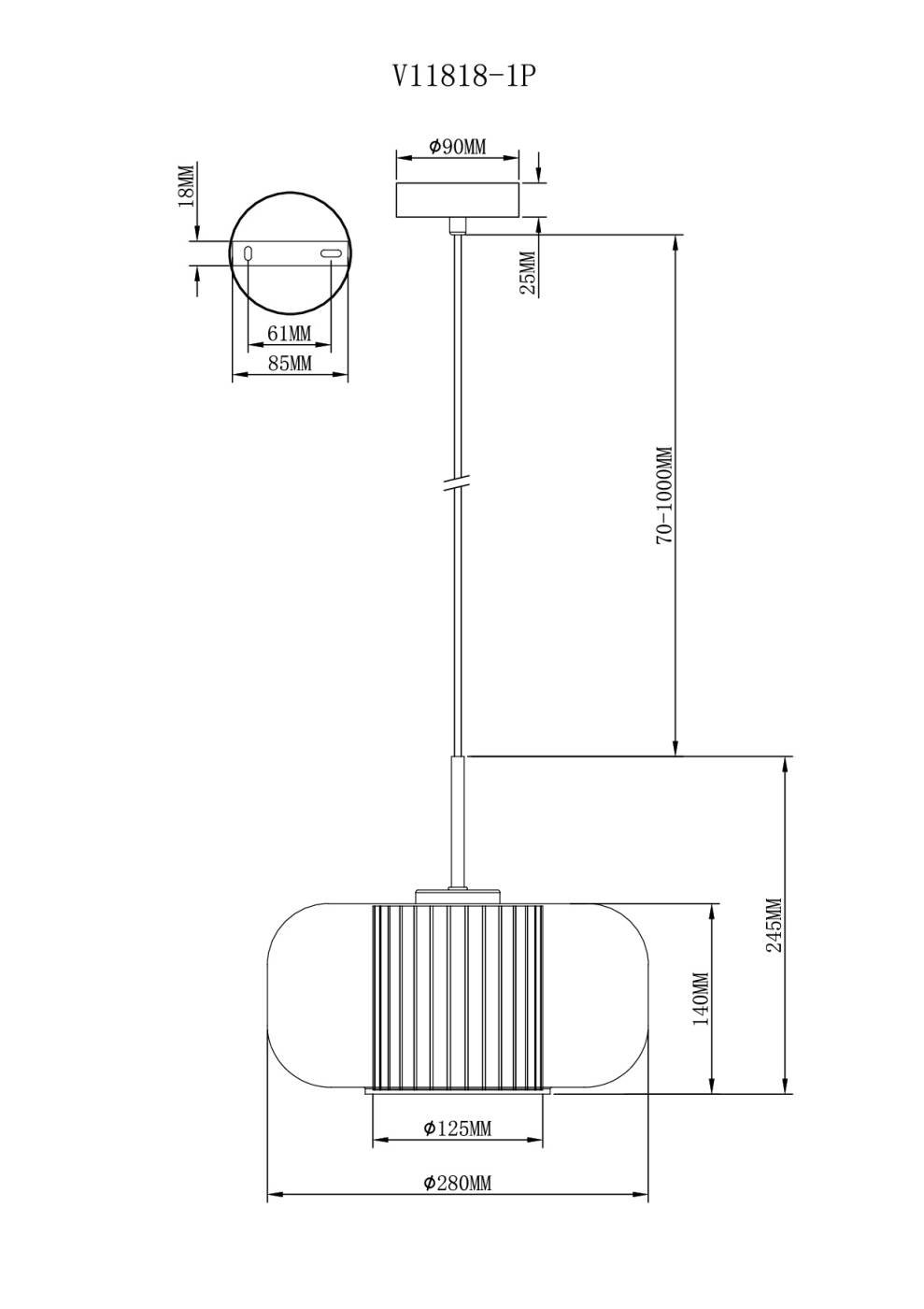 Светильник подвесной Moderli Ember V11818-1P