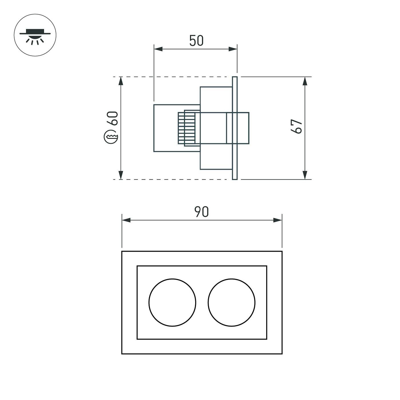 Встраиваемый светильник Arlight Orient 034876