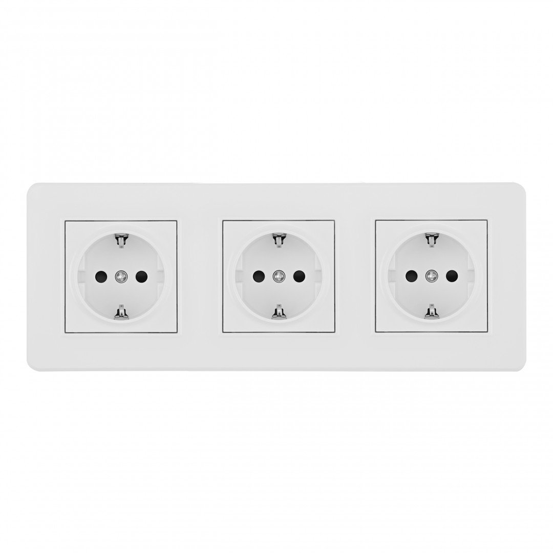 SET16-3-40-1x3 white Розетка Arte Milano Set16-3 SET16-3-40-1x3 white