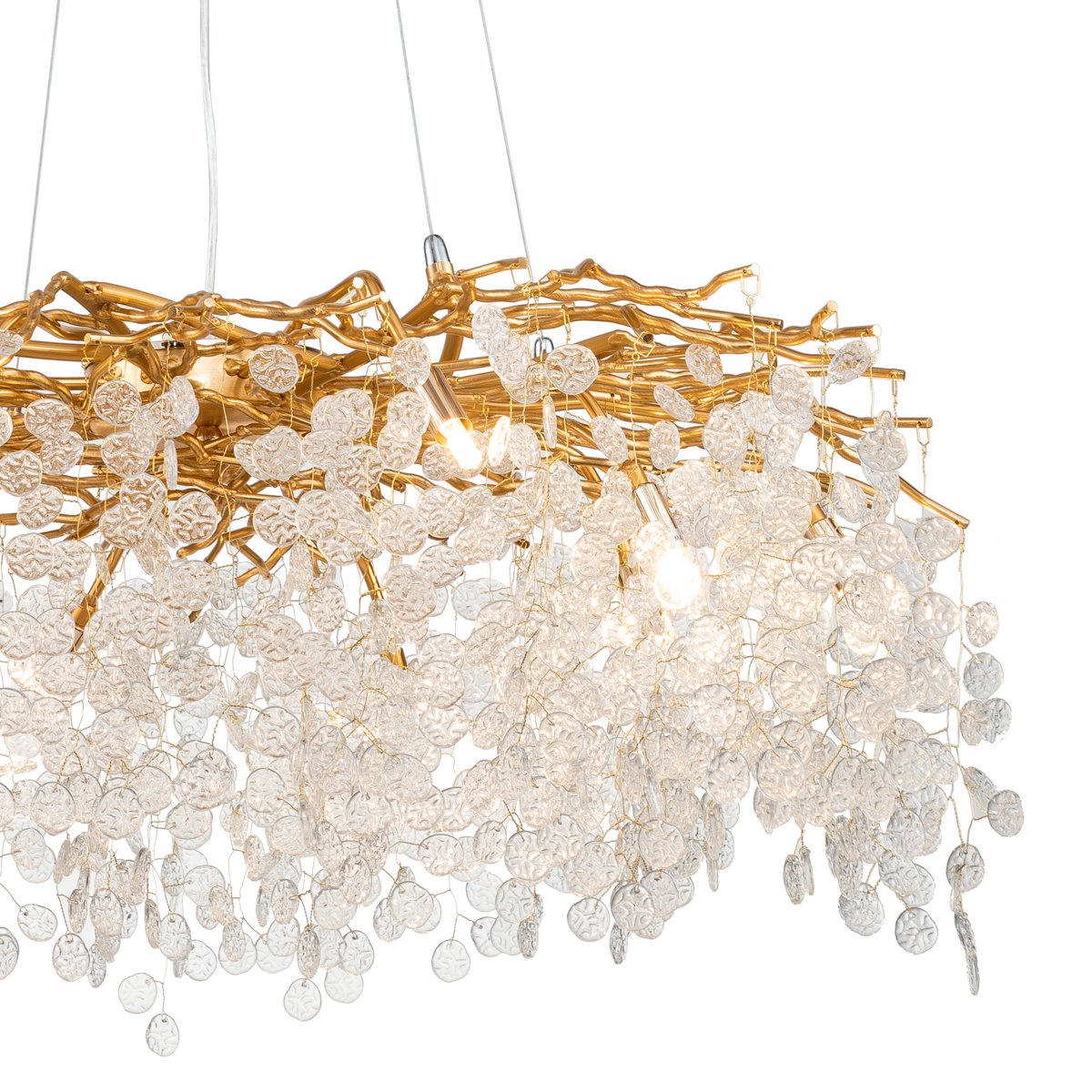 FTB006R-100 brass/clear Подвесная люстра Delight Collection Shiro-noda FTB006R-100 brass/clear