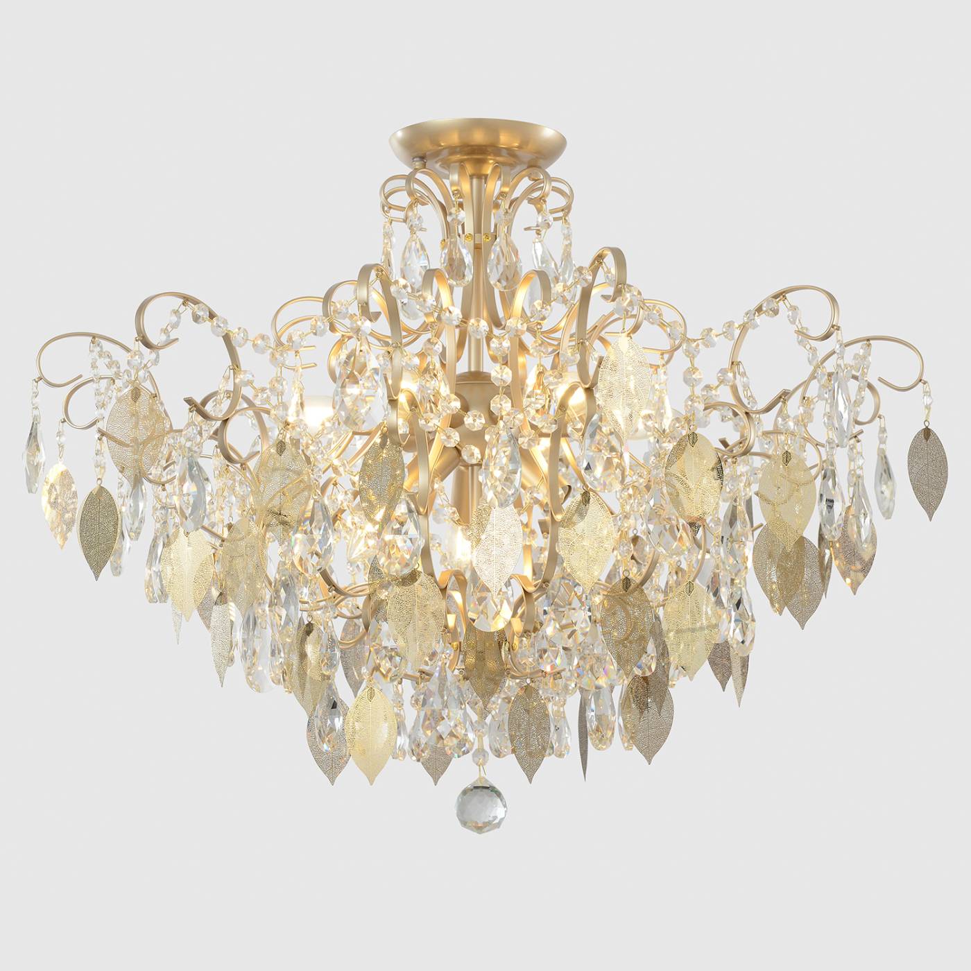 ESMIRALDA PL9 GOLD Потолочная люстра Crystal Lux Esmiralda ESMIRALDA PL9 GOLD