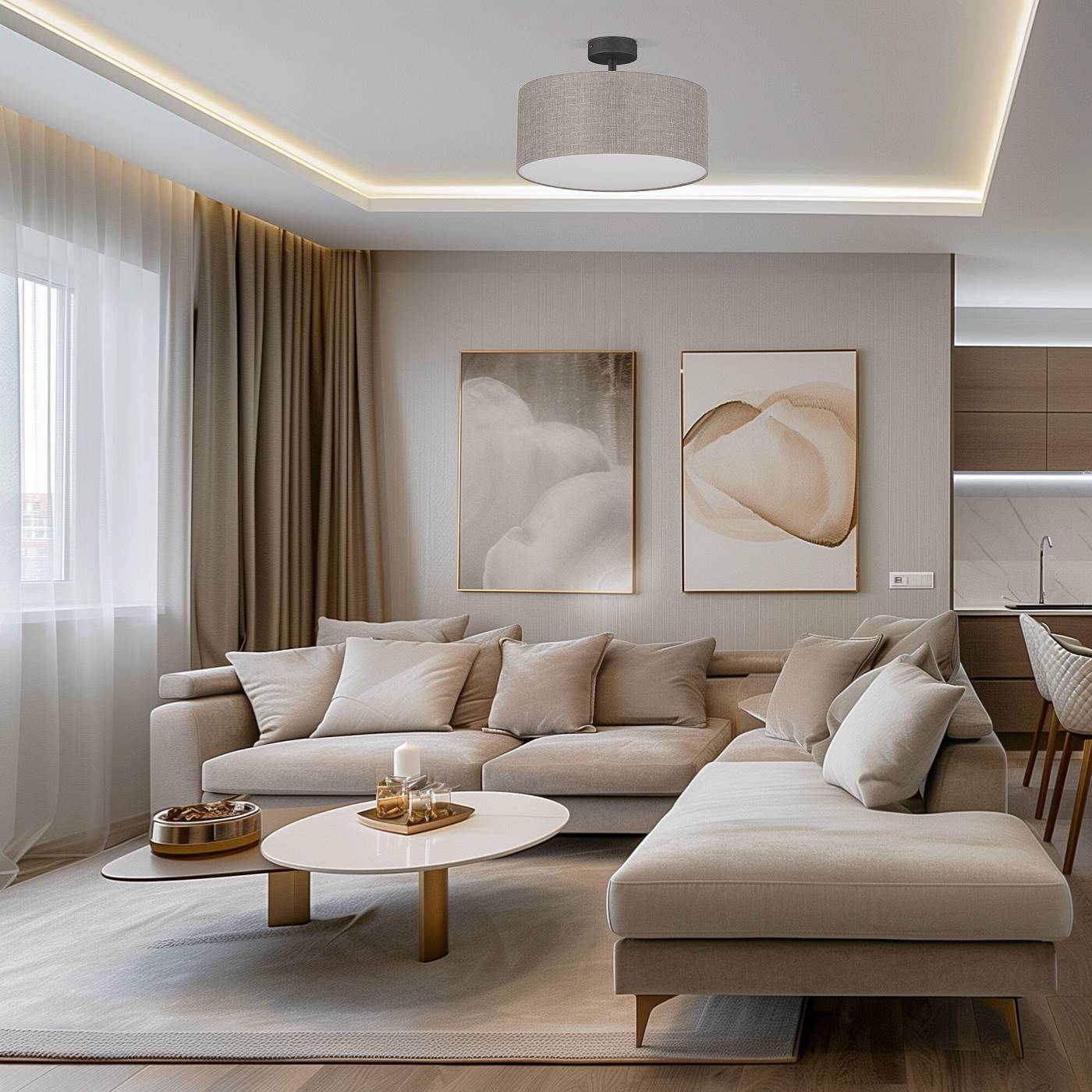 6247 Rondo Linen Светильник потолочный TK Lighting Rondo 6247 Rondo Linen