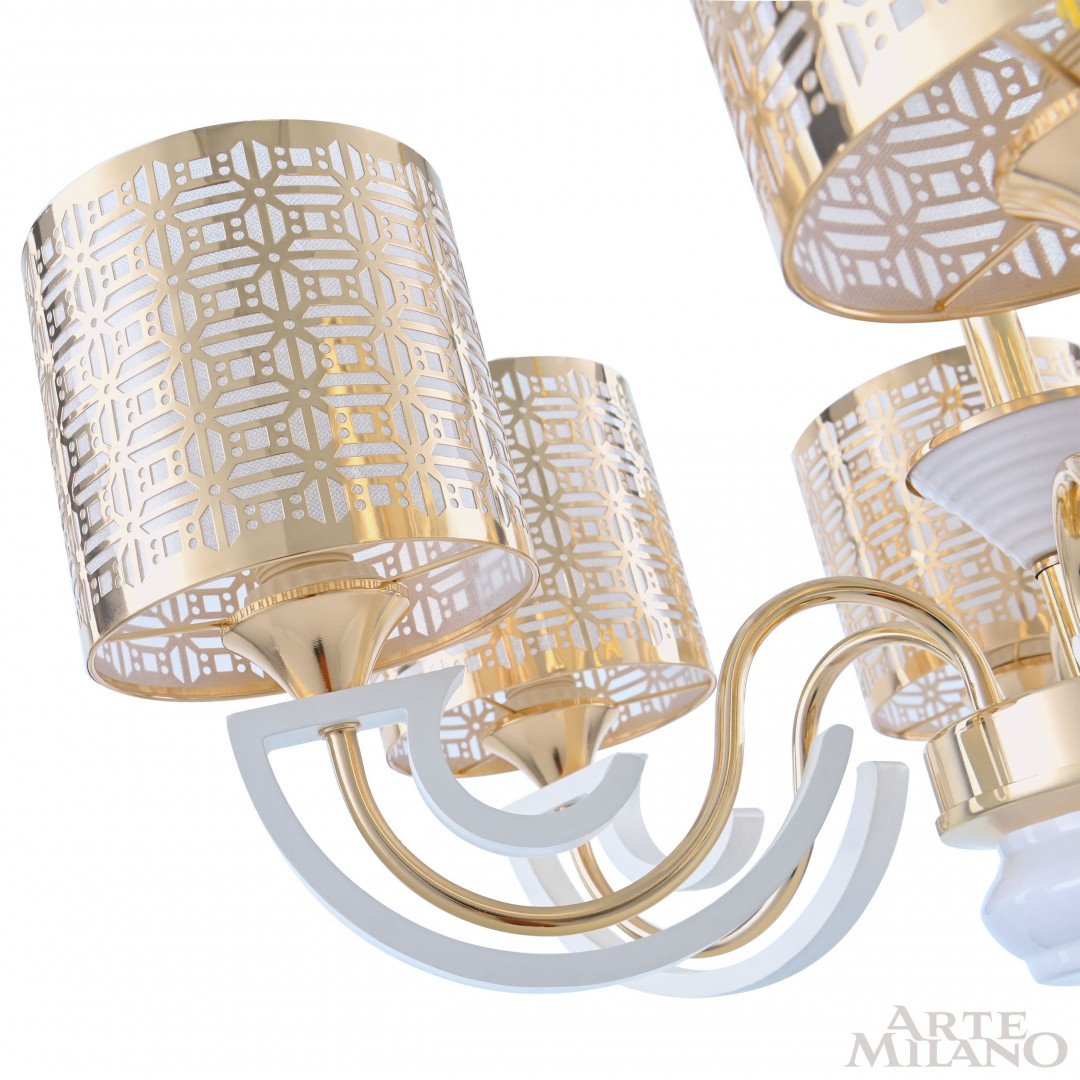 308857/6 Wh/Gd Подвесная люстра Arte Milano Florentia-8857 308857/6 Wh/Gd
