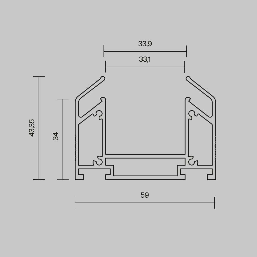 TRA005MP-312S(N) Профиль Accessories for tracks Trinity Maytoni TRA005MP-312S(N)