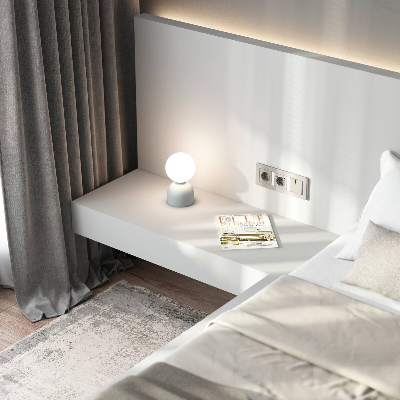 Выключатель Werkel W1223004/ Перекрестный выключатель двухклавишный (дымчатый)