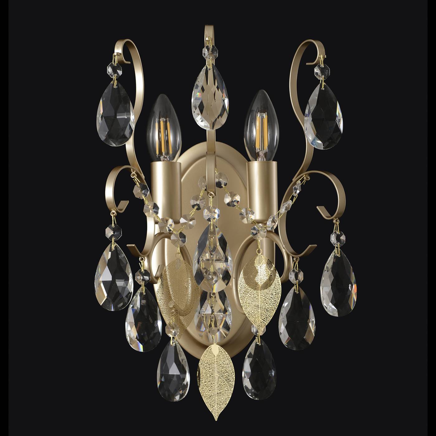 ESMIRALDA AP2 GOLD Настенное бра Crystal Lux Esmiralda ESMIRALDA AP2 GOLD