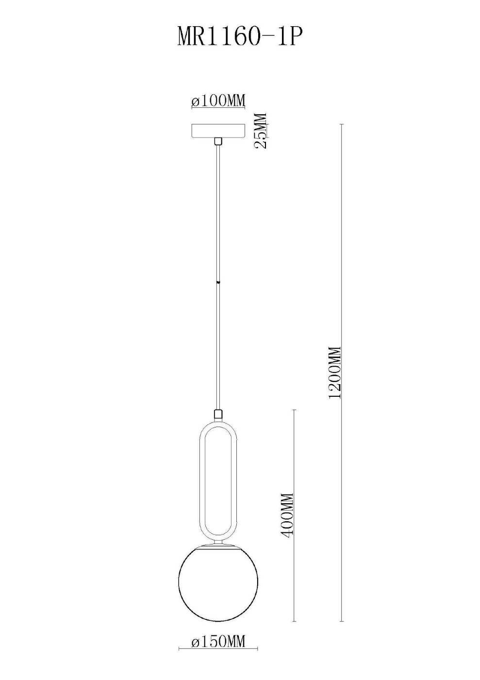 Светильник подвесной MyFar Pierre MR1160-1P