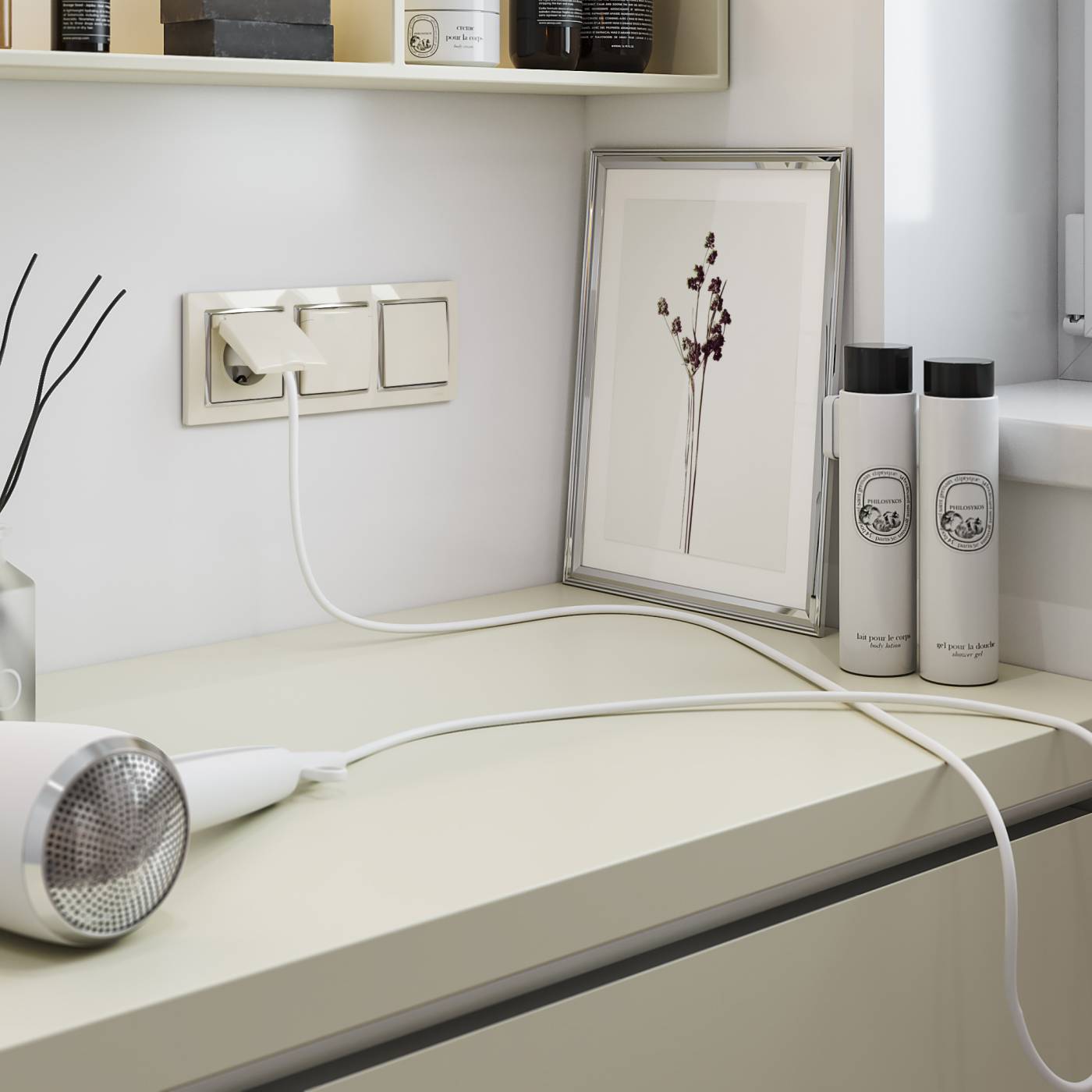 W1112003/ Выключатель одноклавишный проходной (слоновая кость) Выключатель Werkel W1112003/ Выключатель одноклавишный проходной (слоновая кость)