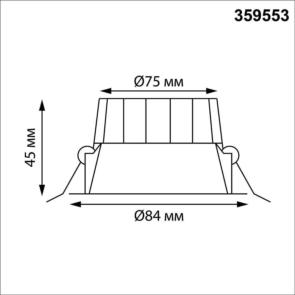 359553 Встраиваемый светильник Novotech Clara 359553