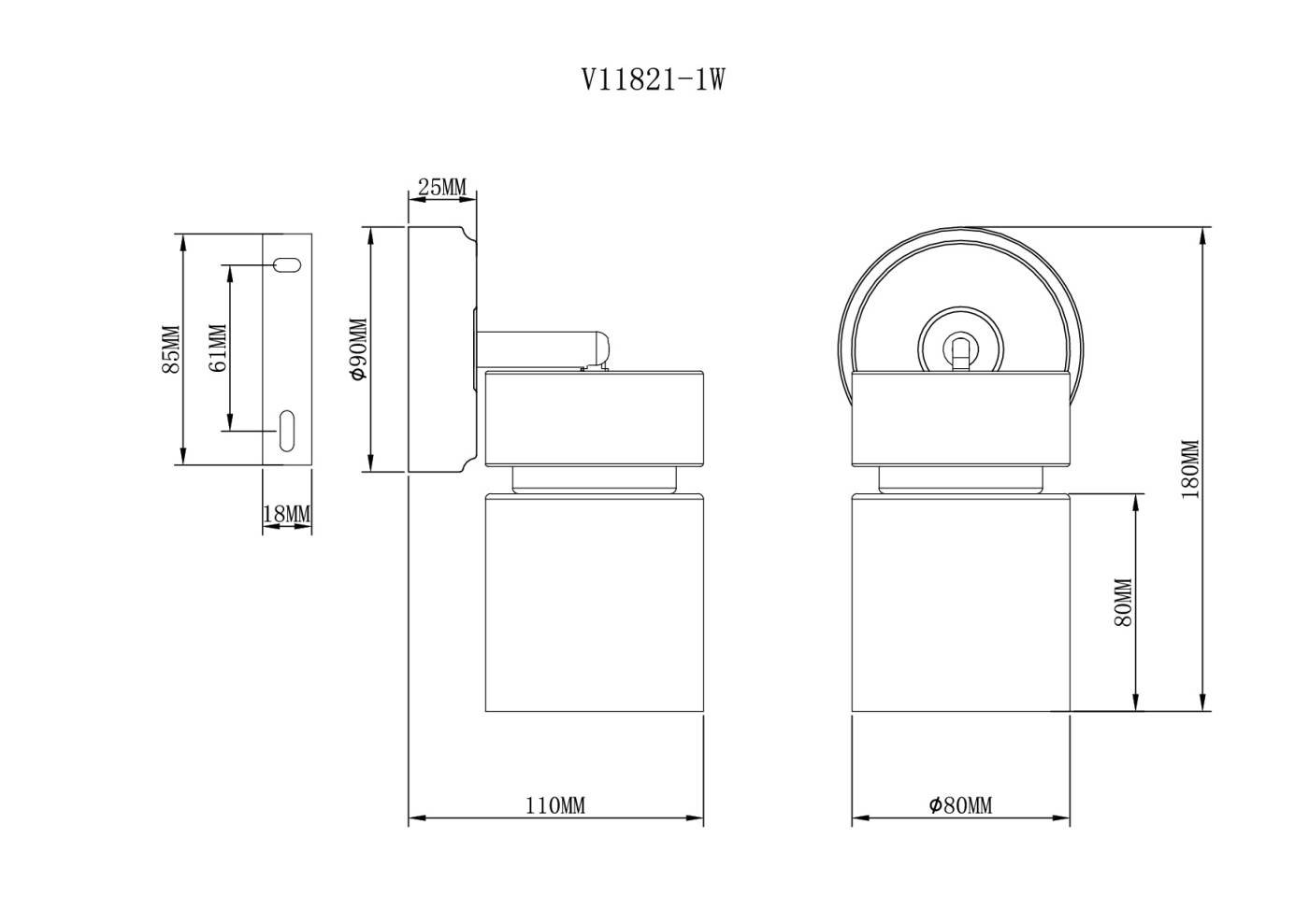 V11821-1W Светильник спот Moderli Almero V11821-1W