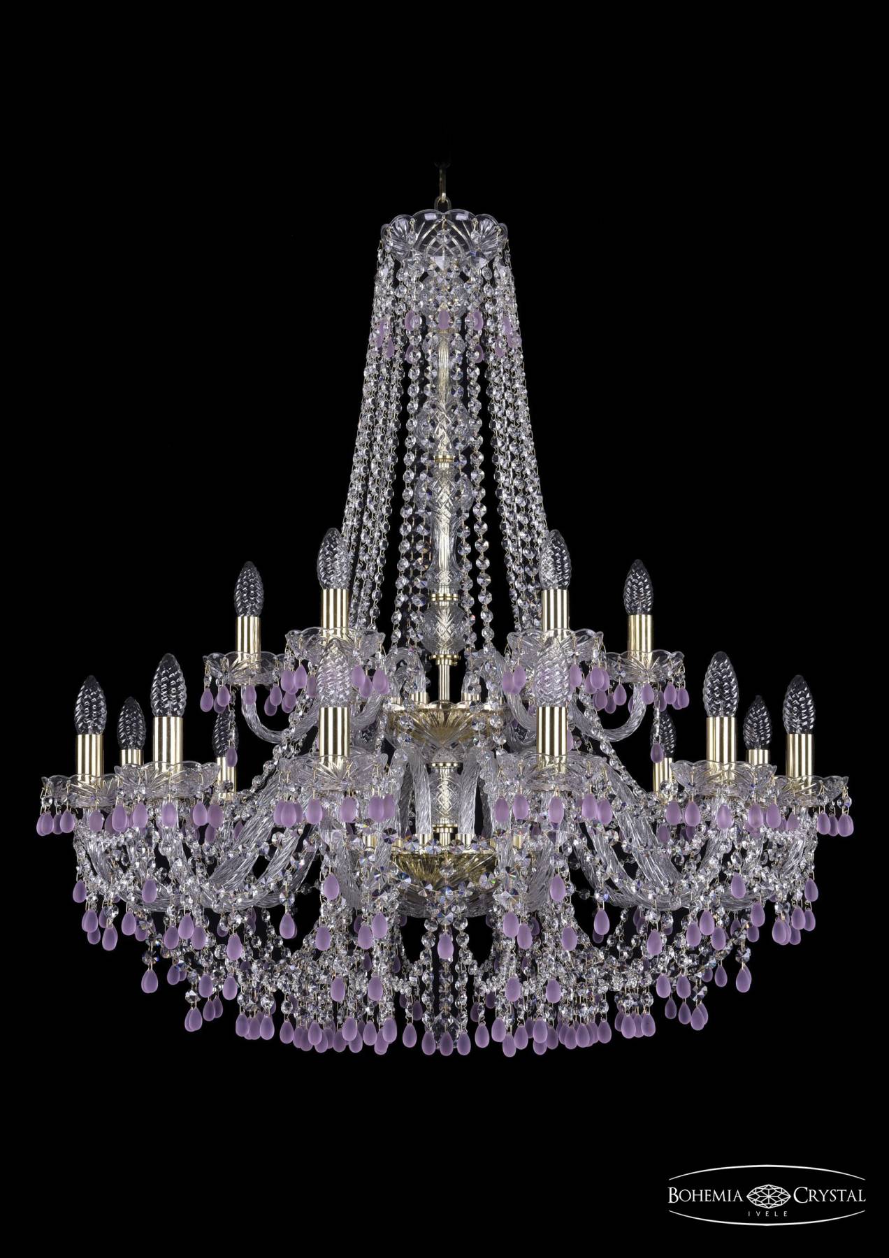 1410/12+6/300/h-95/2d G V7010 Подвесная хрустальная люстра 1410 Bohemia 1410/12+6/300/h-95/2d G V7010