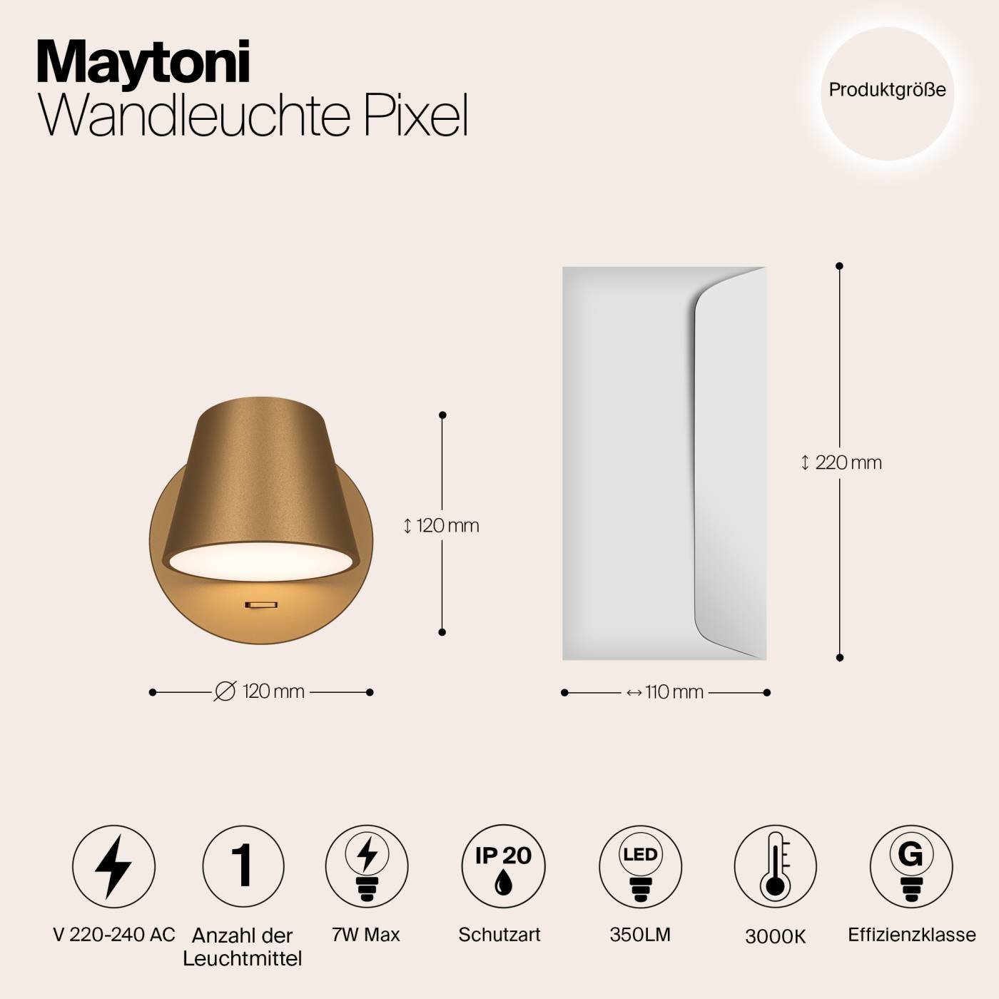 MOD421WL-L6BS3K Настенный светильник Maytoni Pixel MOD421WL-L6BS3K