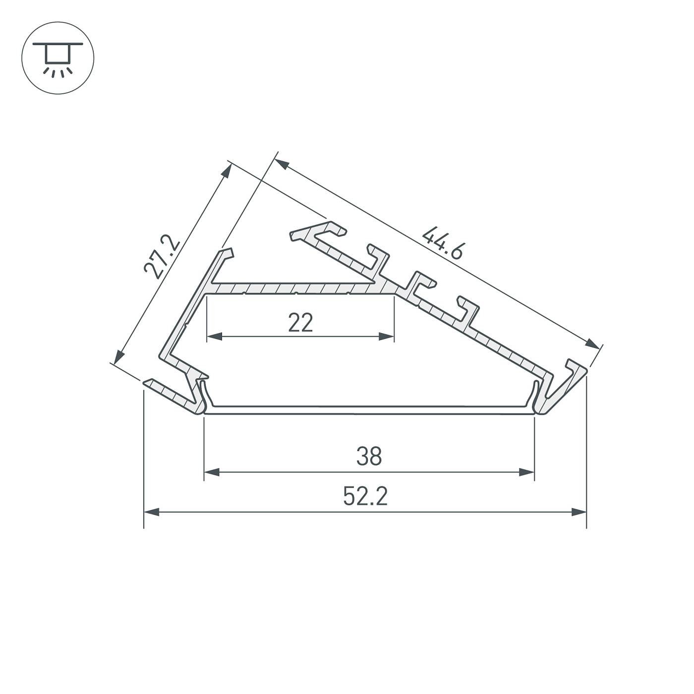 Профиль Arlight Klus-P45 025469