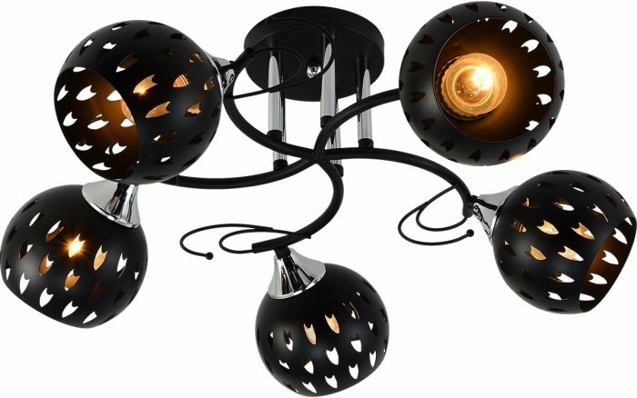 Потолочная люстра 01314-0.3-05 BK+CR