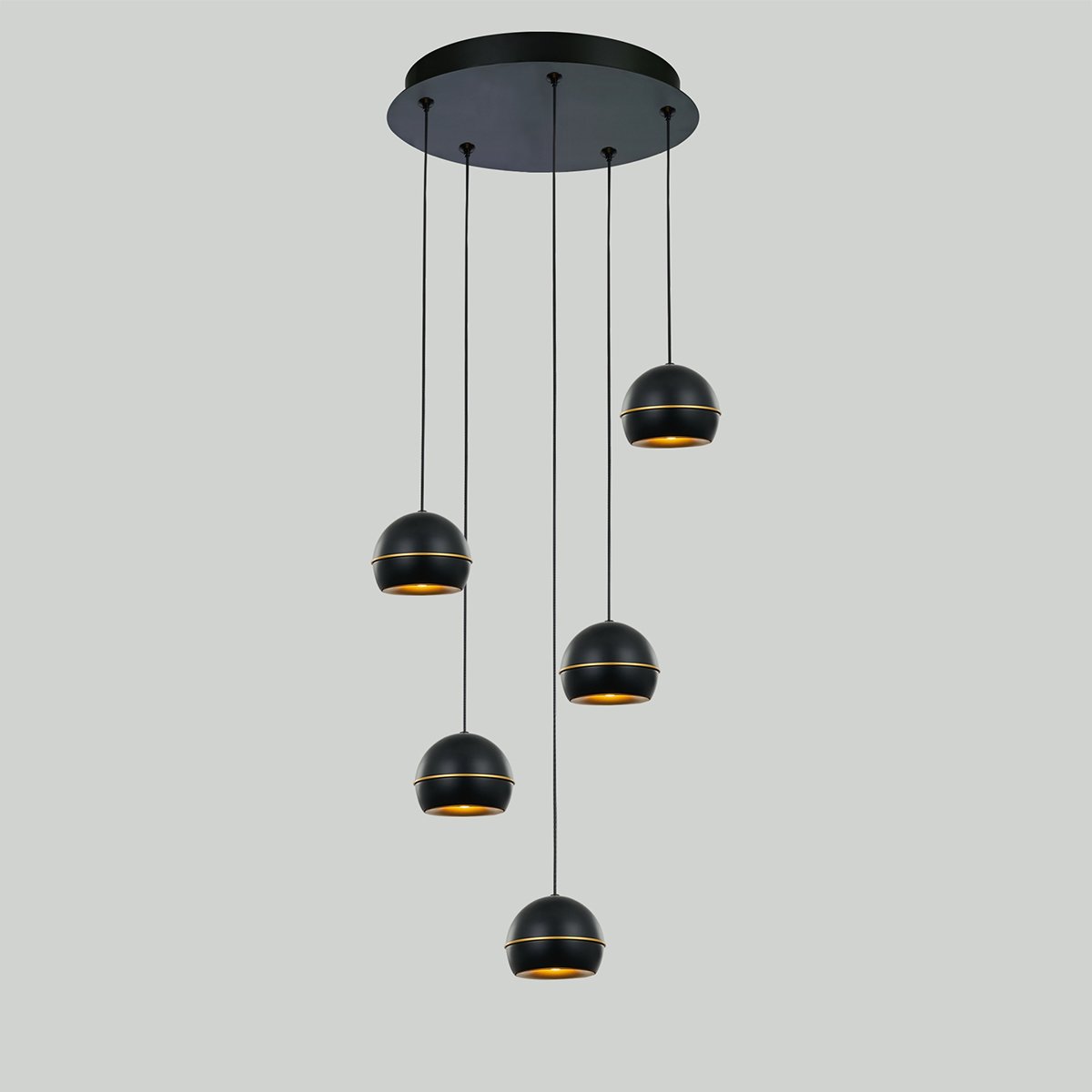 MD21001034-5A black/gold Светильник подвесной Delight Collection MD21001034 MD21001034-5A black/gold