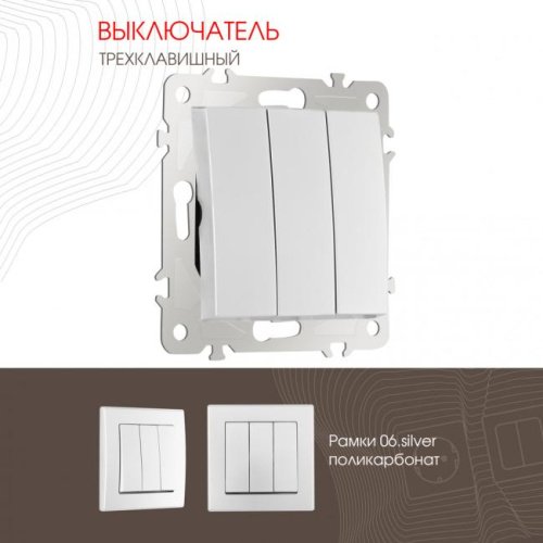 Выключатель Arte Milano Am-206 206.30-3.silver