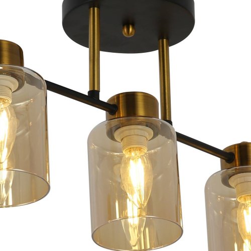 Потолочная люстра ILLUMICO IL6111-5COU-79 BK GD Qui
