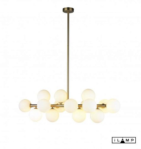 8516P/L BR-WH Люстра на штанге iLamp Golden 8516P/L BR-WH