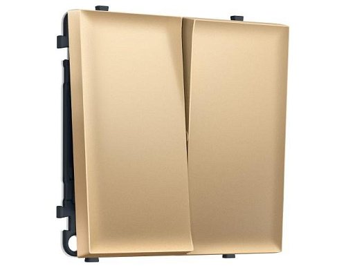 MS883050 MS883050 Комплект механизма 2-кл выключателя с самовозвратом SIGMA Золото Мягкое касание QUANT PRO (SP8830, PR129)