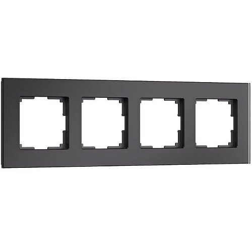 W0043108/ Рамка на 4 поста Senso (черный, стекло soft-touch) Рамка Werkel W0043108/ Рамка на 4 поста Senso (черный, стекло soft-touch)