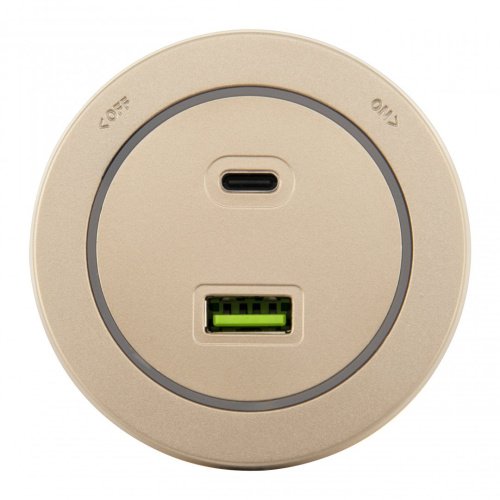 Трековая розетка Arte Milano Am-track-sockets-39 399731TS/USB-Type-C Gold