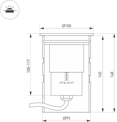 Уличный встраиваемый Arlight Ground 038172