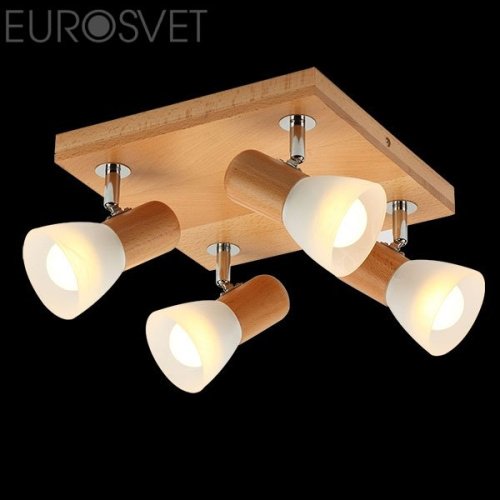 Светильник спот Eurosvet 20045 20045/4 светлое дерево