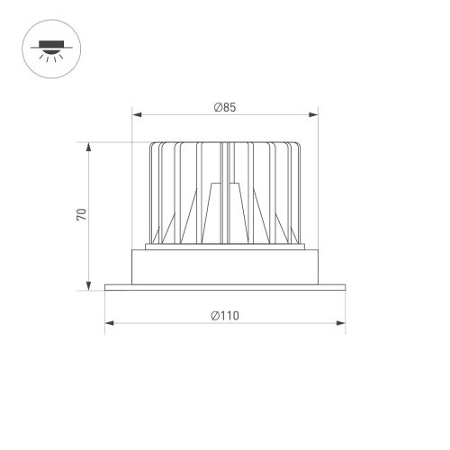 Встраиваемый светильник Arlight ATLAS 037057(1)