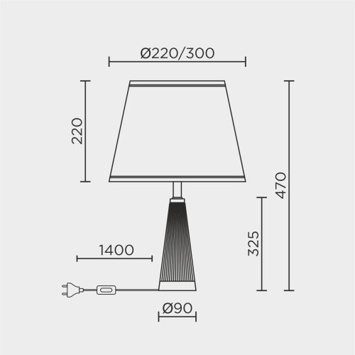 ML.5509.01TL CR Настольная лампа ML Modelux ML.5509.01TL CR