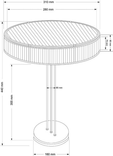 Настольная лампа Kutek Lavone LAV-LG-2(P)310