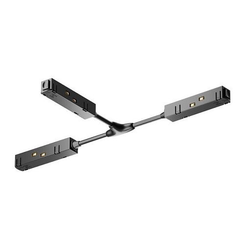 TRA004CWT-22B Коннектор питания Т-образный Gravity черный Maytoni Accessories for tracks Gravity TRA004CWT-22B