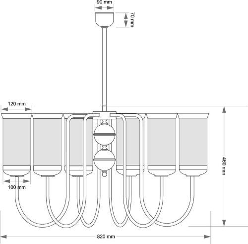 Люстра на штанге Kutek Olzano OLZ-ZW-6(P)