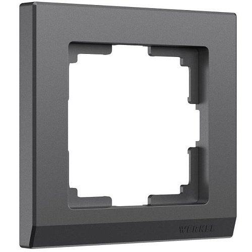 W0011864/ Рамка на 1 пост Stark (графит матовый) Рамка Werkel W0011864/ Рамка на 1 пост Stark (графит матовый)