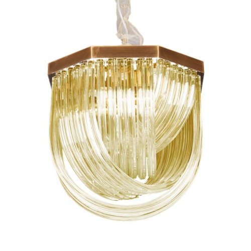 A001-400 L4 brass/amber Подвесная люстра Delight Collection Murano Glass A001-400 L4 brass/amber
