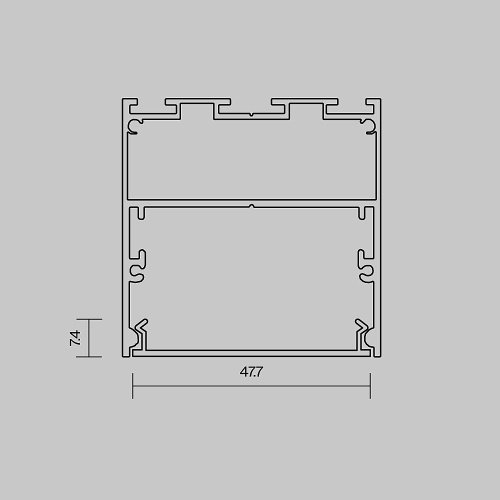 Экран для профиля Maytoni Накладной-подвесной профиль 642048