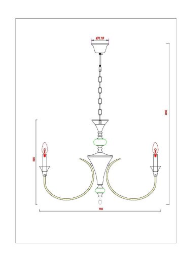 Подвесная люстра Arte Lamp Collinetta A4094LM-8WH