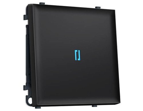 MS802020 MS802020 Комплект механизма 1-кл выключателя с подсветкой 10000K SIGMA Черный матовый 10A-250V QUANT PRO (SP8020, PR101, G17B)