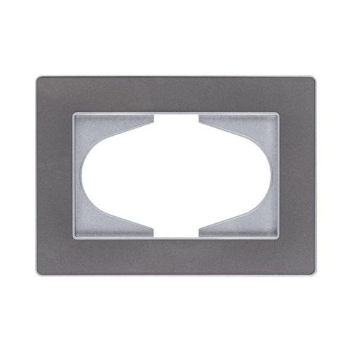 EA120GY Рамка для двойной розетки, серый Kollinger Eleganz Acryl EA120GY