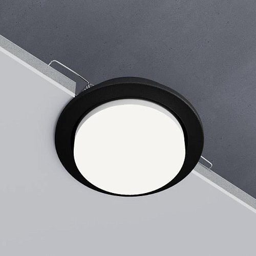 1035 GX53 WH черный Встраиваемый светильник Elektrostandard Circu 1035 GX53 WH черный